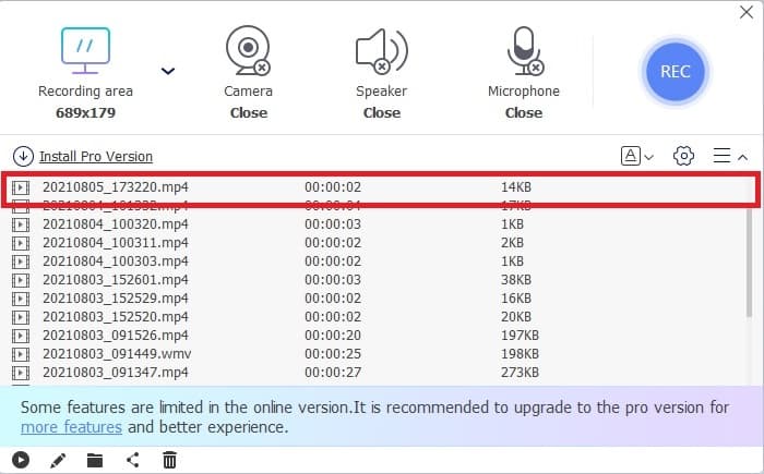 Verificați înregistrarea finalizată