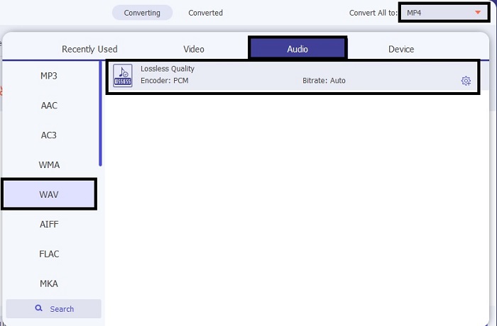 Tukar Format Audio