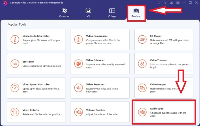 Cliquez sur la synchronisation audio