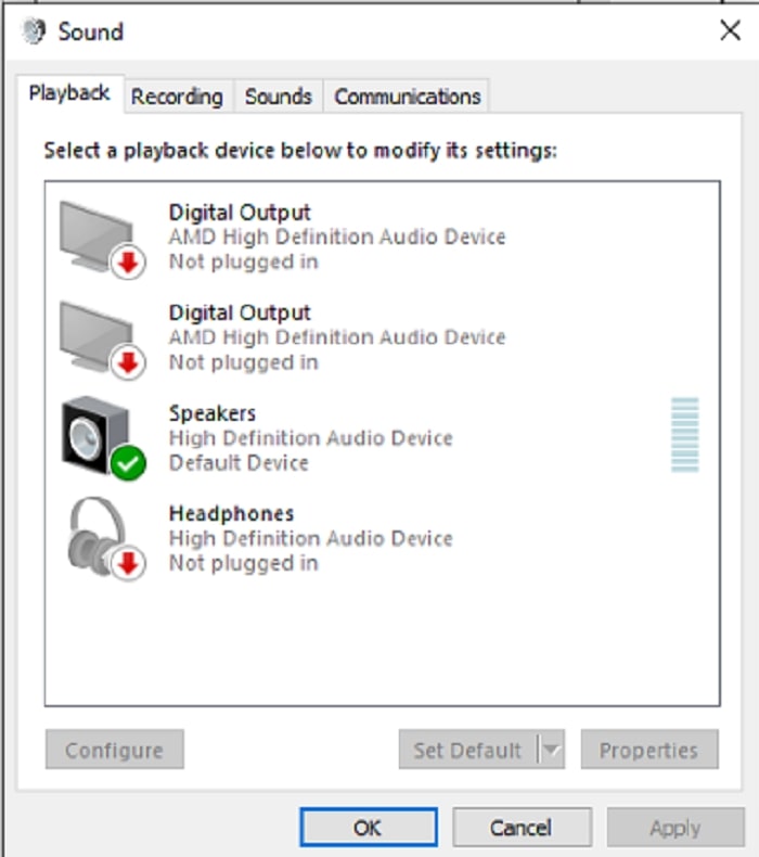 Localize o painel de controle