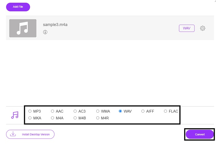 Select Which Format