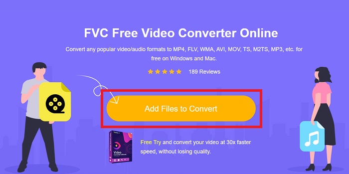 Clique em Adicionar arquivos para converter