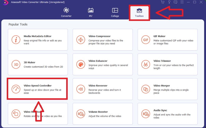 Pritisnite Panel Toolbox