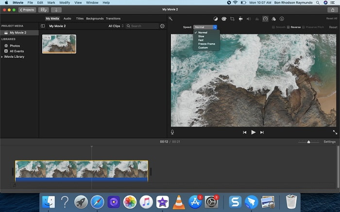 Как в imovie сохранить проект на mac