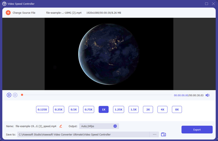 Controle de velocidade do conversor de vídeo FVC