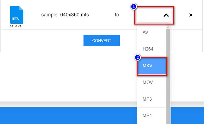 Pilih Format MKV