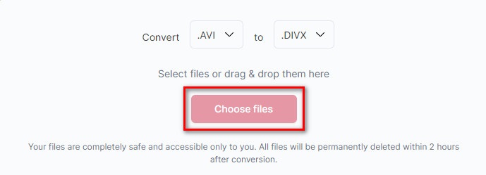 Click Choose Files