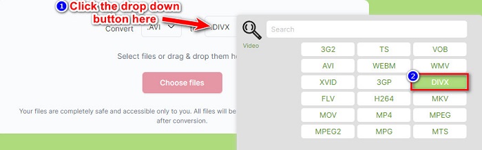 Drop-down-knoppen