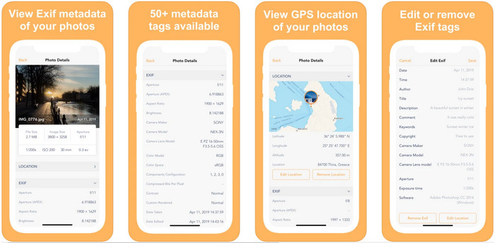 Metadatele EXIF pe iOS