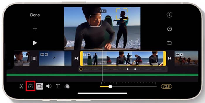 Avanti veloce di un video su iPhone con iMovie