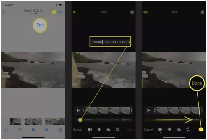 Avanti veloce di un video su iPhone con l'app Foto