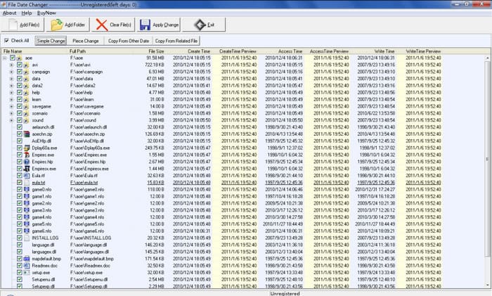 File Date Changers