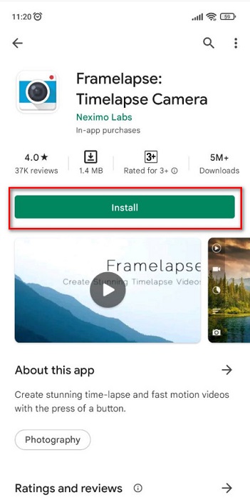 App FrameLapse