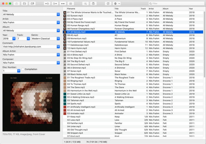 Editor de etiquetas MP3 en Mac