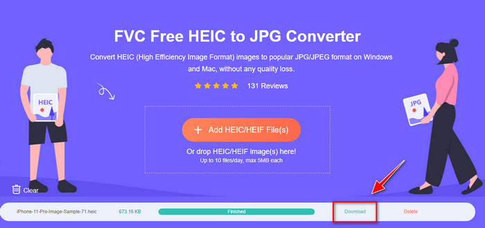 HEIC converti enregistré