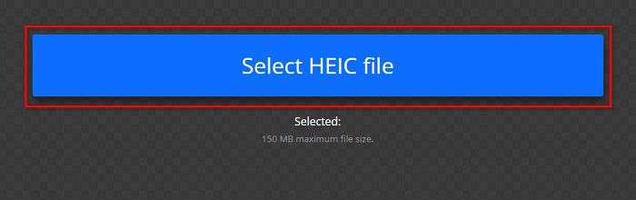 Odaberite gumb HEIC File