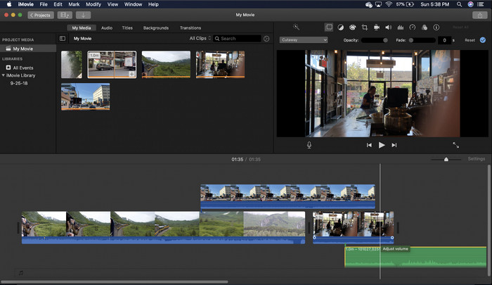 iMovie su Mac