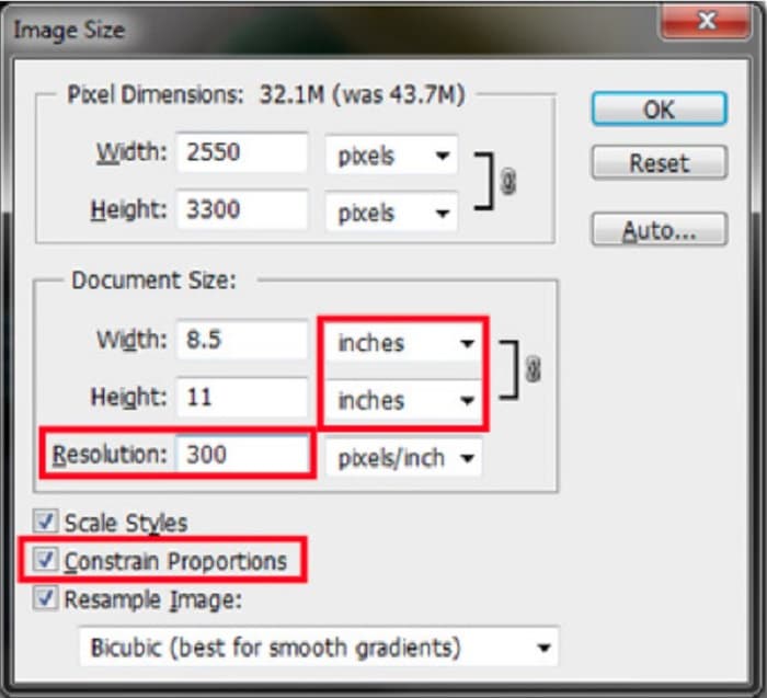 Restringir les proporcions