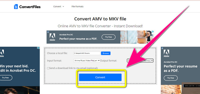 Convert AMV to KMV