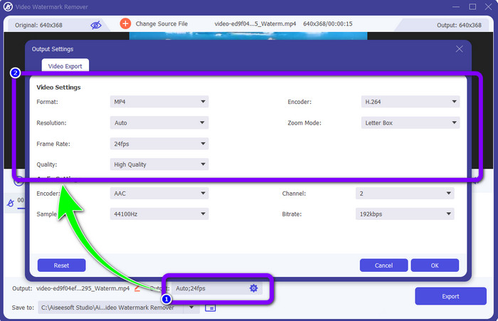 Ir a Configuración de vídeo