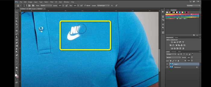 Photoshop Ukloni logotip