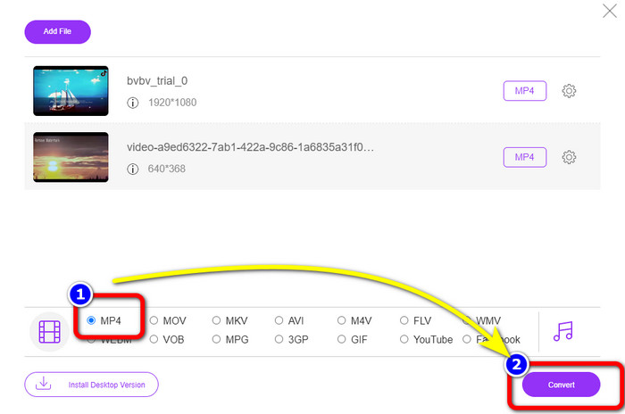 Converti il DV in MP4