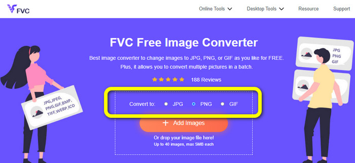 FVC เลือกรูปแบบ PNG