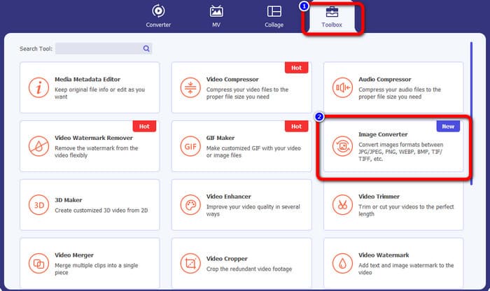 Fungsi Penukar Imej Panel Kotak Alat