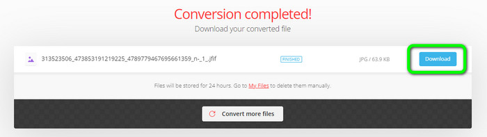 Gumb Download Convertio