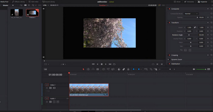 Aplikacija Davinci Resolve