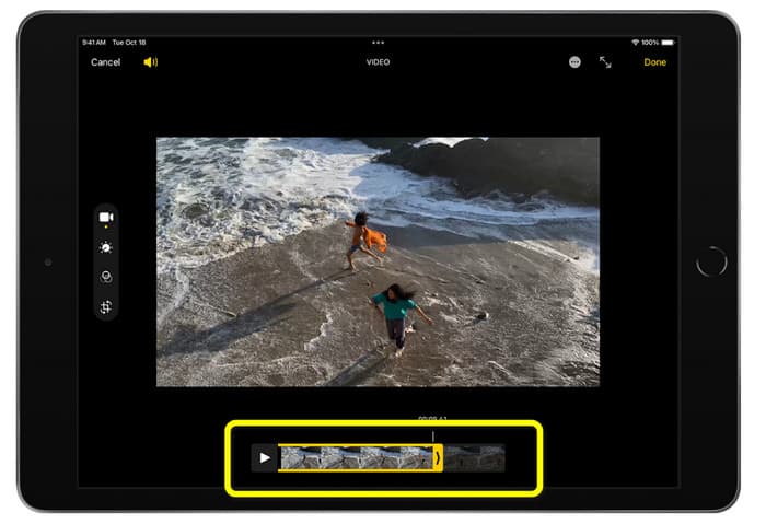 Recortar el vídeo iPad