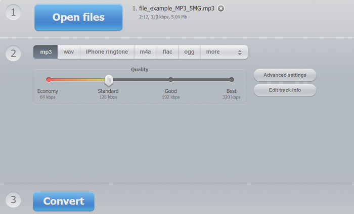 123 Online Audio Converter