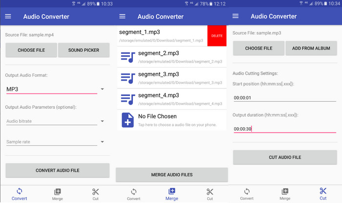 Convertitore audio Android