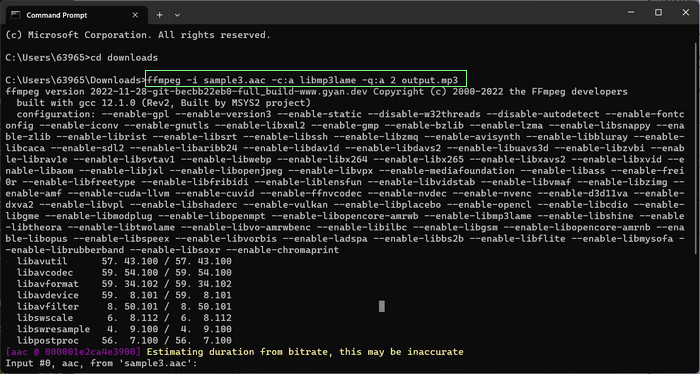 การแปลง FFMPEG