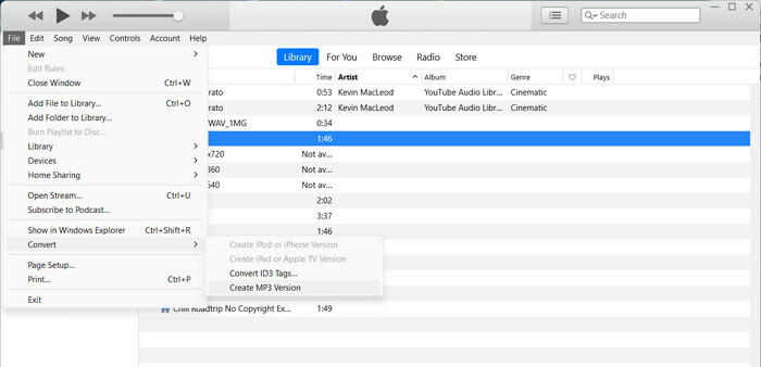 Conversione iTunes