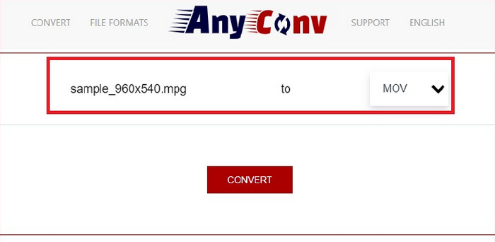 Anyconv MPG para MOV