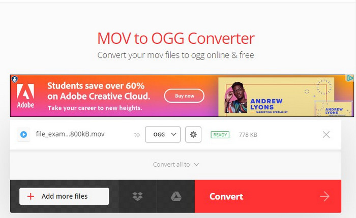 Convertio ย้ายไปที่ OGG