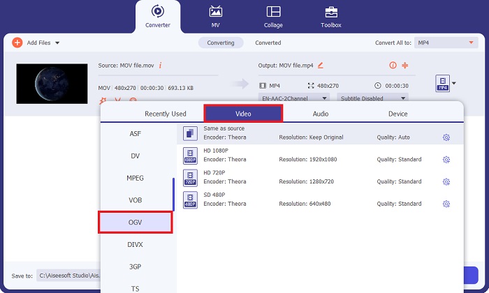 Select Output File