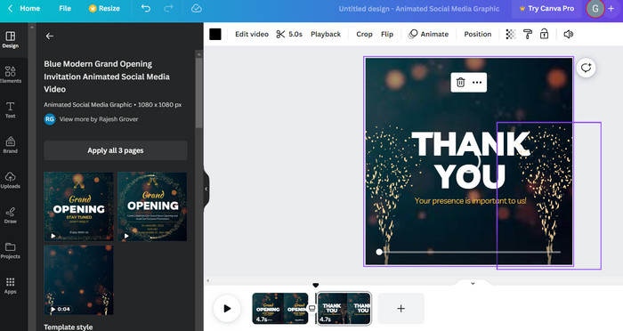 Trình tạo GIF Canva