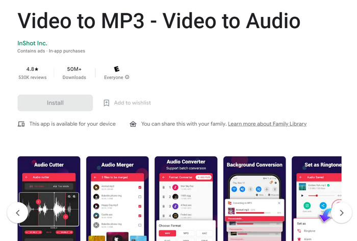 Applicazione video in MP3