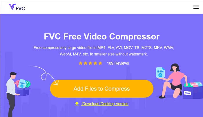 به کمپرسور آنلاین FVC دسترسی پیدا کنید