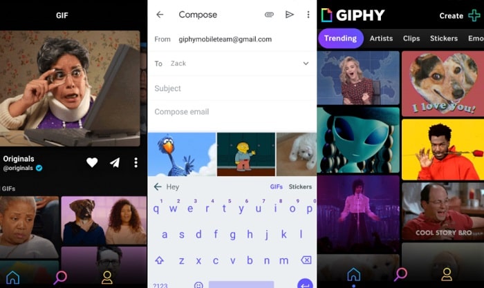 Giphy GIF Přidat text