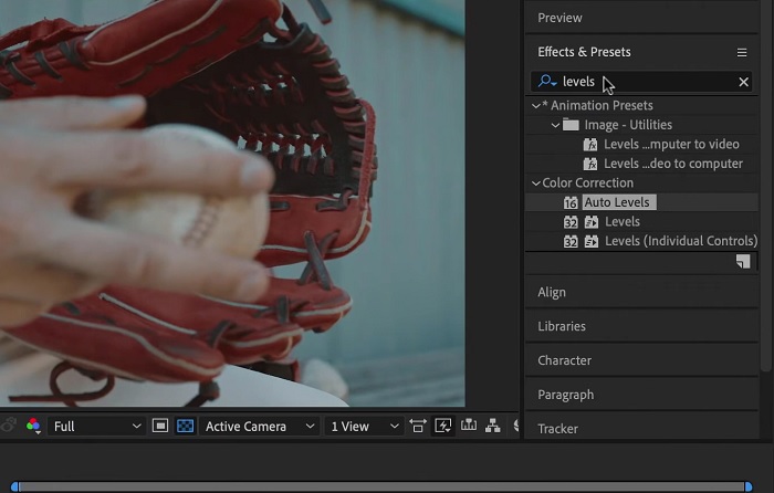 ปรับความสว่างโดยใช้ After Effects