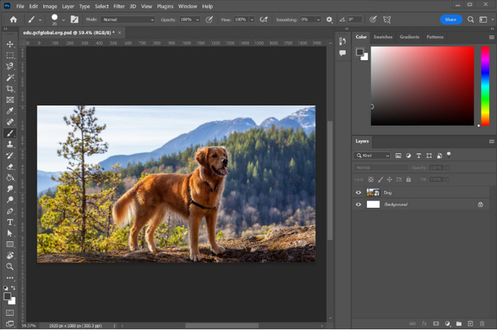 Interface do Adobe Photoshop