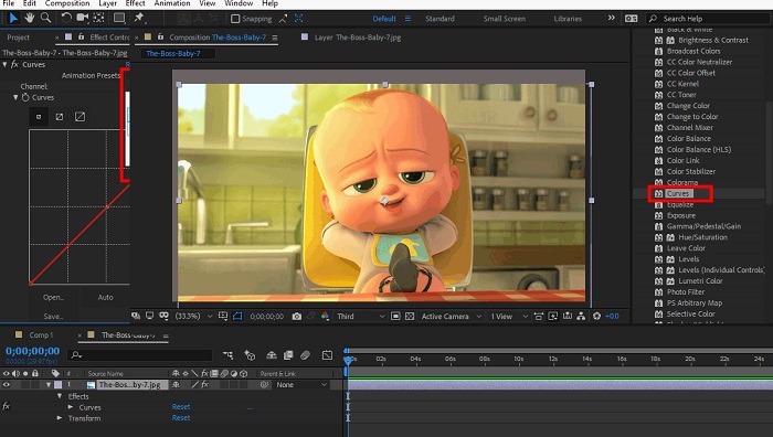 Correzione del colore After Effects