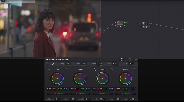 תיקון צבע DaVinci Resolve