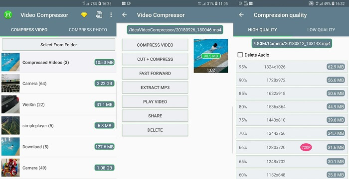 Comprimir vídeo en Android