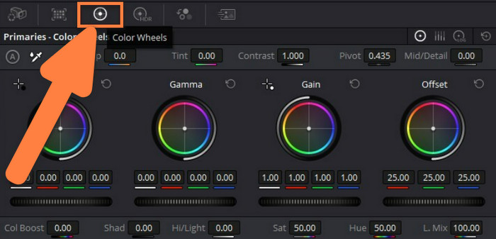 DaVinci Resolve Alat