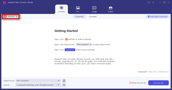 Aiseesoft Video Converter Ultimate Legg til filer