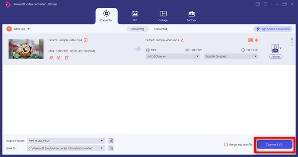 Aiseesoft Video Converter Ultimate Convert